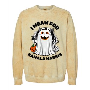 Halloween Cats For Kamala Harris Colorblast Crewneck Sweatshirt