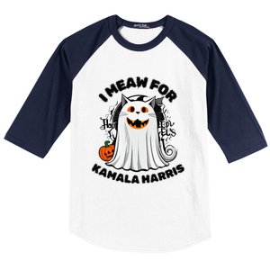 Halloween Cats For Kamala Harris Baseball Sleeve Shirt