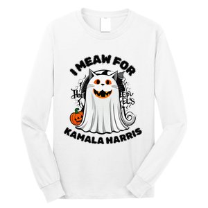 Halloween Cats For Kamala Harris Long Sleeve Shirt