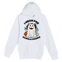 Halloween Cats For Kamala Harris Premium Pullover Hoodie