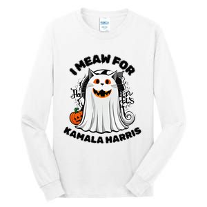 Halloween Cats For Kamala Harris Tall Long Sleeve T-Shirt