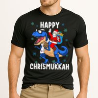 Happy Chrismukkah Funny Hanukkah Christmas Jewish Xmas Santa Dinosaur Cooling Performance Crew T-Shirt