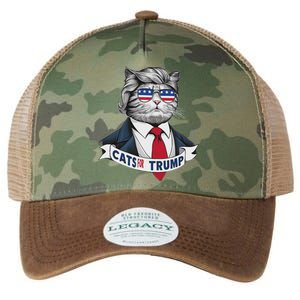 Hilarious Cats For Trump Legacy Tie Dye Trucker Hat