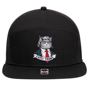 Hilarious Cats For Trump 7 Panel Mesh Trucker Snapback Hat