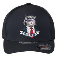 Hilarious Cats For Trump Flexfit Unipanel Trucker Cap