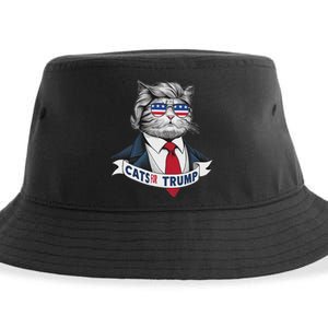 Hilarious Cats For Trump Sustainable Bucket Hat