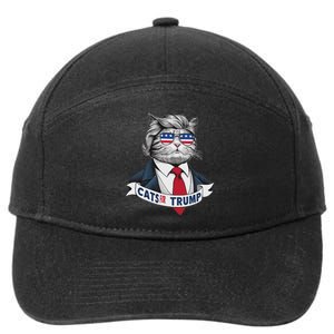 Hilarious Cats For Trump 7-Panel Snapback Hat