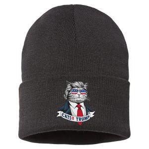 Hilarious Cats For Trump Sustainable Knit Beanie