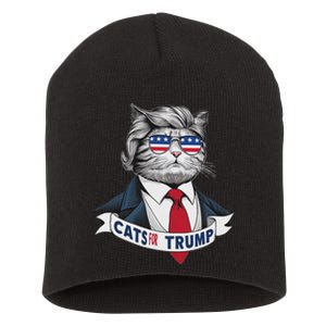 Hilarious Cats For Trump Short Acrylic Beanie