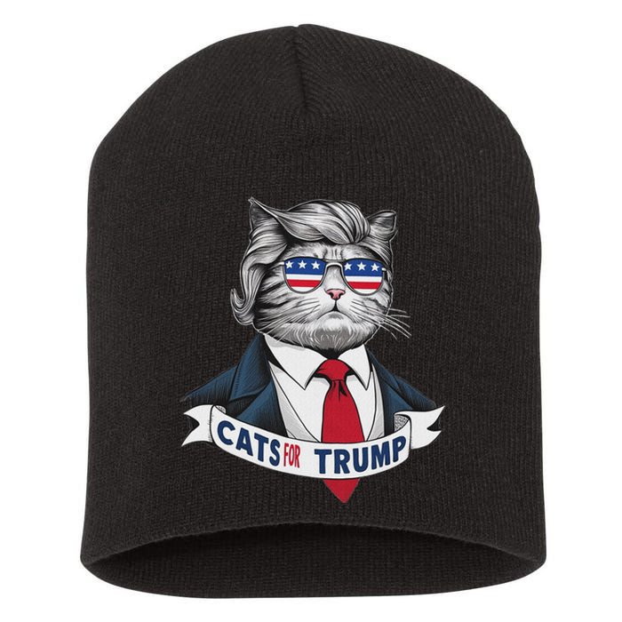 Hilarious Cats For Trump Short Acrylic Beanie