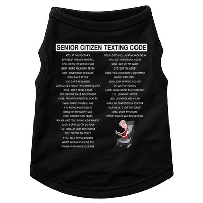 Humorousz Company Funny Senior Texting Code , Senior Texting , Doggie Tank