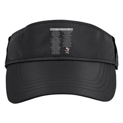 Humorousz Company Funny Senior Texting Code , Senior Texting , Adult Drive Performance Visor