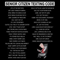 Humorousz Company Funny Senior Texting Code , Senior Texting , Drawstring Bag
