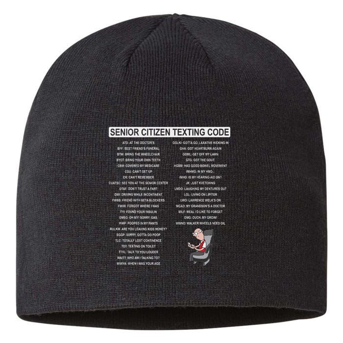 Humorousz Company Funny Senior Texting Code , Senior Texting , Sustainable Beanie