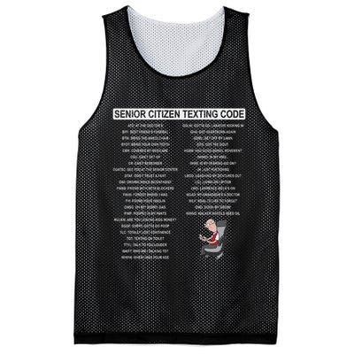 Humorousz Company Funny Senior Texting Code , Senior Texting , Mesh Reversible Basketball Jersey Tank