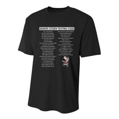 Humorousz Company Funny Senior Texting Code , Senior Texting , Youth Performance Sprint T-Shirt