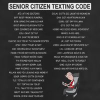 Humorousz Company Funny Senior Texting Code , Senior Texting , 25L Jumbo Tote