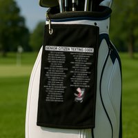 Humorousz Company Funny Senior Texting Code , Senior Texting , Golf Towel