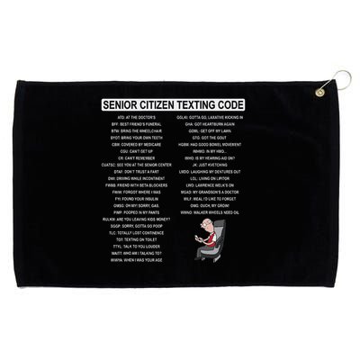 Humorousz Company Funny Senior Texting Code , Senior Texting , Grommeted Golf Towel
