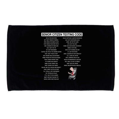 Humorousz Company Funny Senior Texting Code , Senior Texting , Microfiber Hand Towel