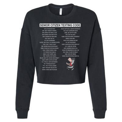 Humorousz Company Funny Senior Texting Code , Senior Texting , Cropped Pullover Crew