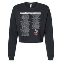 Humorousz Company Funny Senior Texting Code , Senior Texting , Cropped Pullover Crew