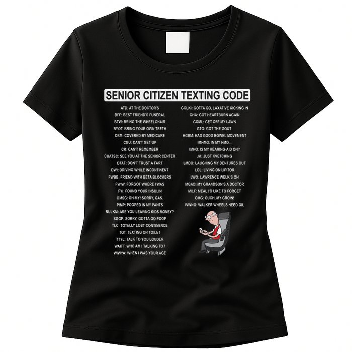 Humorousz Company Funny Senior Texting Code , Senior Texting , Womens T-Shirt