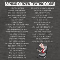 Humorousz Company Funny Senior Texting Code , Senior Texting , Vector Backpack