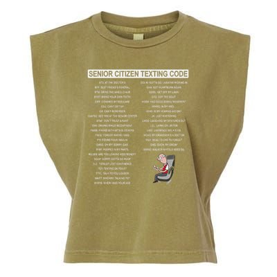 Humorousz Company Funny Senior Texting Code , Senior Texting , Garment-Dyed Women's Muscle Tee