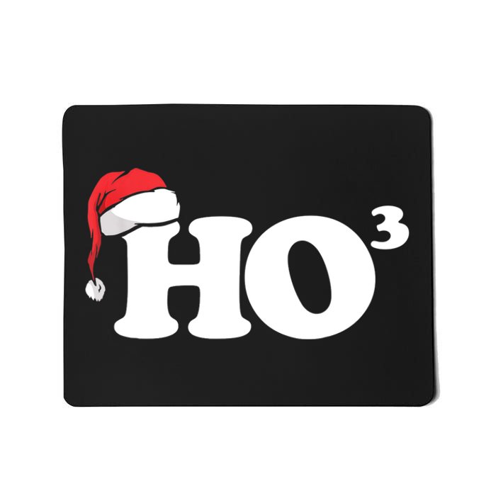 Ho Cubbed Funny Ho To The Power Three Ho Ho Ho Christmas TShirt Mousepad