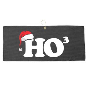 Ho Cubbed Funny Ho To The Power Three Ho Ho Ho Christmas TShirt Large Microfiber Waffle Golf Towel