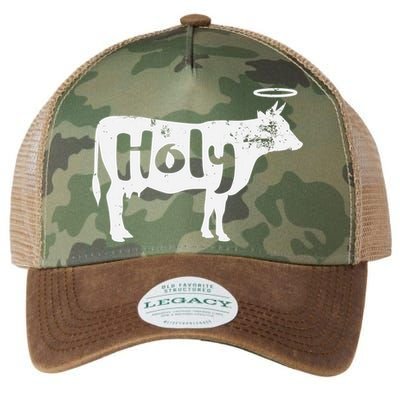 Holy Cow Funny Dairy Farmer Midwest Pride Legacy Tie Dye Trucker Hat