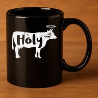 Holy Cow Funny Dairy Farmer Midwest Pride 11oz C Handle Ceramic Mug
