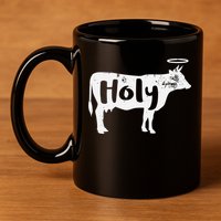 Holy Cow Funny Dairy Farmer Midwest Pride 11oz C Handle Ceramic Mug