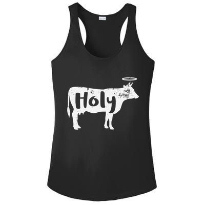Holy Cow Funny Dairy Farmer Midwest Pride Ladies PosiCharge Competitor Racerback Tank