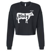 Holy Cow Funny Dairy Farmer Midwest Pride Cropped Pullover Crew