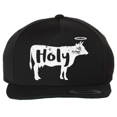 Holy Cow Funny Dairy Farmer Midwest Pride Wool Snapback Cap