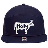 Holy Cow Funny Dairy Farmer Midwest Pride 7 Panel Mesh Trucker Snapback Hat