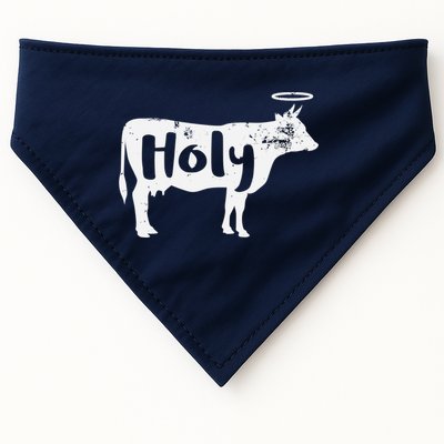 Holy Cow Funny Dairy Farmer Midwest Pride USA-Made Doggie Bandana