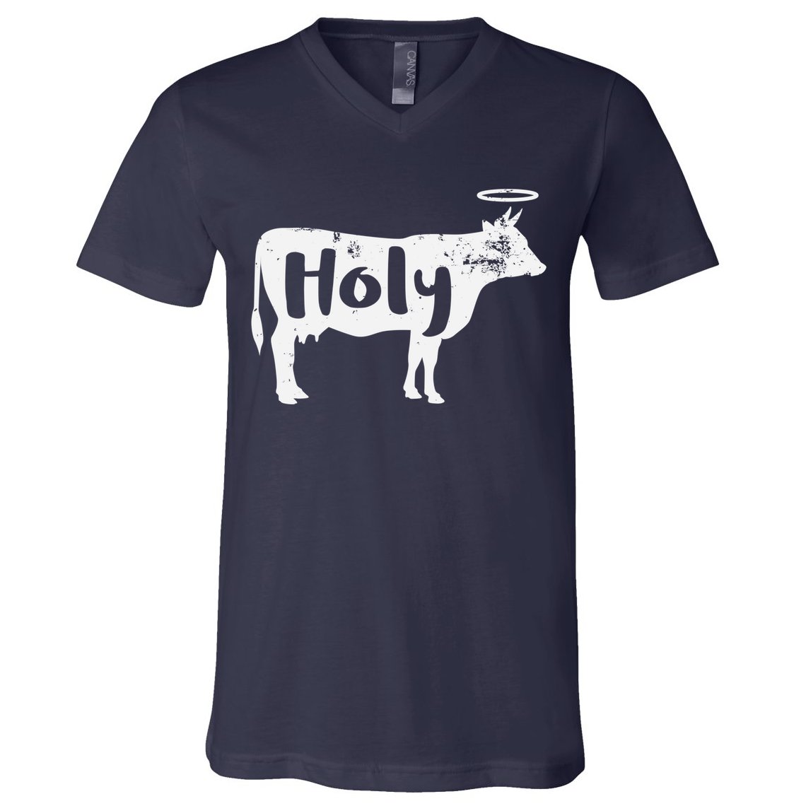 Holy Cow Funny Dairy Farmer Midwest Pride V-Neck T-Shirt