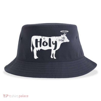 Holy Cow Funny Dairy Farmer Midwest Pride Sustainable Bucket Hat