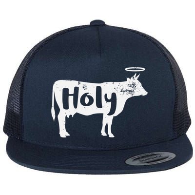 Holy Cow Funny Dairy Farmer Midwest Pride Flatbill Hat