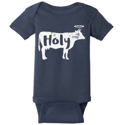 Holy Cow Funny Dairy Farmer Midwest Pride Baby Bodysuit