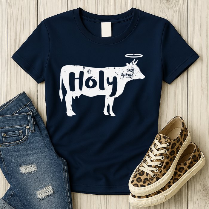 Holy Cow Funny Dairy Farmer Midwest Pride Womens T-Shirt