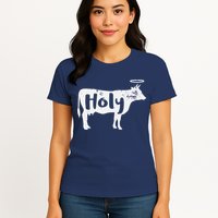 Holy Cow Funny Dairy Farmer Midwest Pride Womens T-Shirt