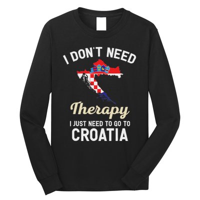 Hrvatska Croatian Flag Croatia Croats Gift Long Sleeve Shirt