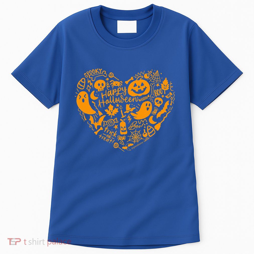 Halloween Cute Fun Pumpkin Holiday Heart Collage Design Tall T-Shirt