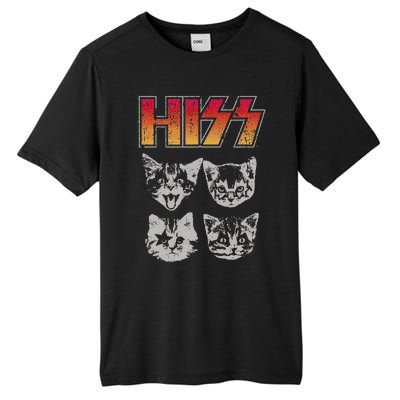 HISS Cat Funny Cats Kittens Rock Music Cat Lover Hiss Tall Fusion ChromaSoft Performance T-Shirt