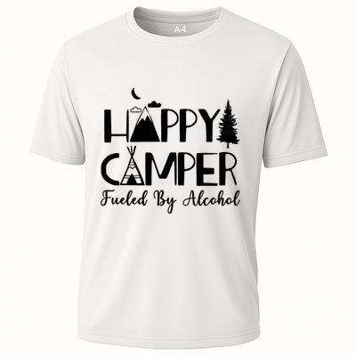 Happy Camper Fueled By Alcohol Camping Drinking Party Performance Shirt