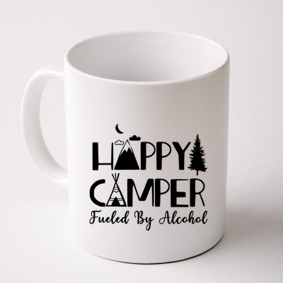 Happy Camper Fueled By Alcohol Camping Drinking Party Mug